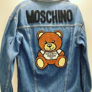 Moschino teddy bear denim jacket